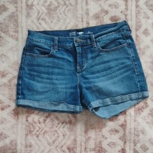 Old Navy Womens Size 4 Classic Cuffed Denim Blue Jean Shorts